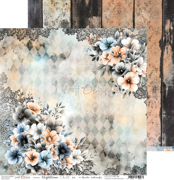 Zestaw papierów do scrapbookingu 30x30 Nighttime Chill CC-C71-NC-00 Craft O'Clock