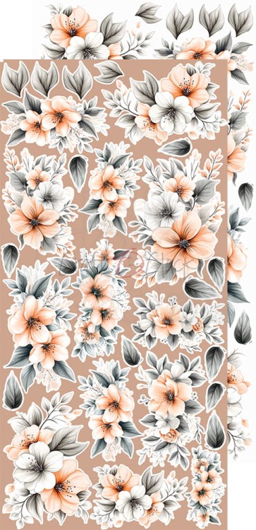 Zestaw dodatków 15x30 Nighttime Chill Flowers CC-C71-NC-11 Craft O'Clock