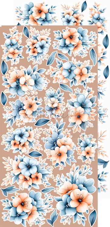 Zestaw dodatków 15x30 Nighttime Chill Flowers CC-C71-NC-11 Craft O'Clock