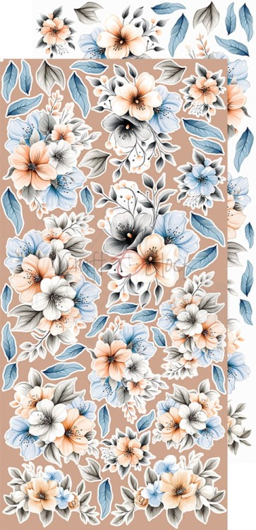 Zestaw dodatków 15x30 Nighttime Chill Flowers CC-C71-NC-11 Craft O'Clock