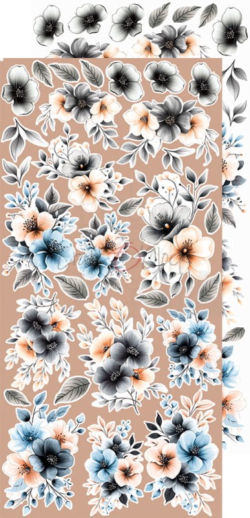 Zestaw dodatków 15x30 Nighttime Chill Flowers CC-C71-NC-11 Craft O'Clock