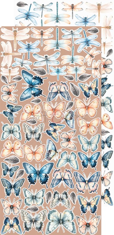 Zestaw dodatków 15x30 Nighttime Chill Flowers CC-C71-NC-11 Craft O'Clock