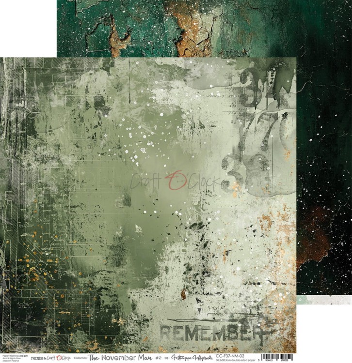 Zestaw papierów do scrapbookingu 30x30 The November Man CC-F37-NM-00 Craft O'Clock