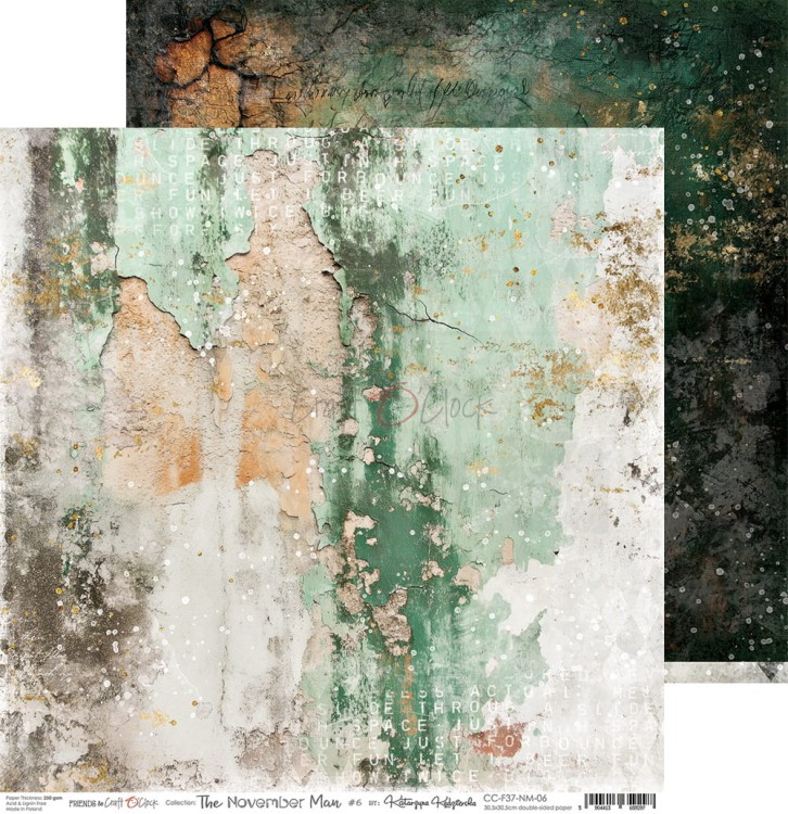 Zestaw papierów do scrapbookingu 30x30 The November Man CC-F37-NM-00 Craft O'Clock