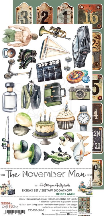 Zestaw dodatków 15x30 The November Man Hobby Man CC-F37-NM-11 Craft O'Clock
