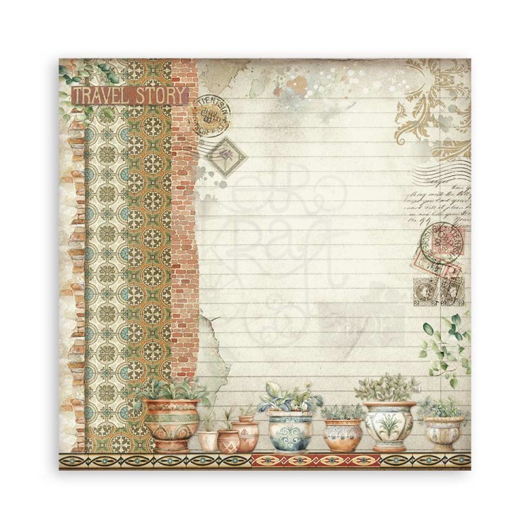 Zestaw papierów do scrapbookingu 20x20 Art of Travelling SBBSXB07 Stamperia