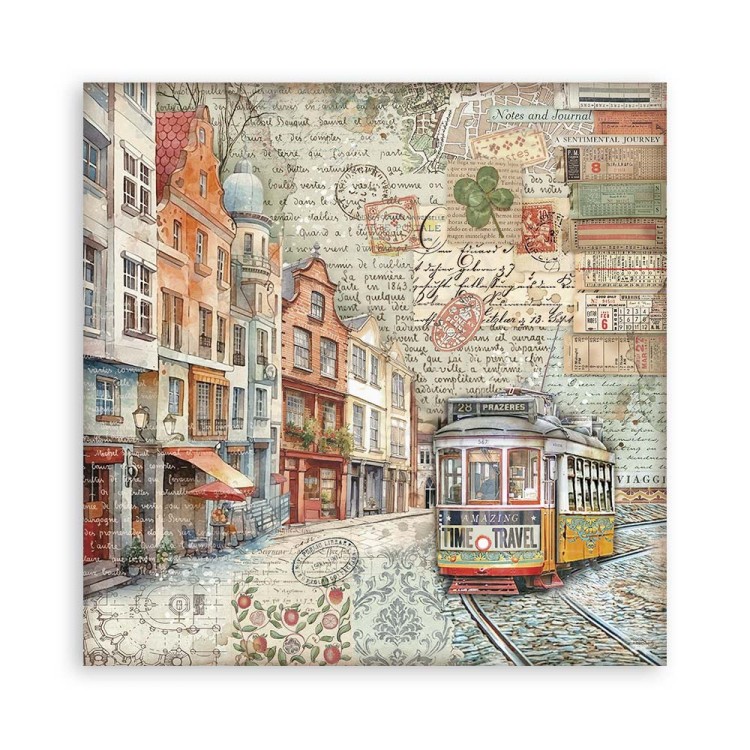 Zestaw papierów do scrapbookingu 20x20 Art of Travelling SBBSXB07 Stamperia