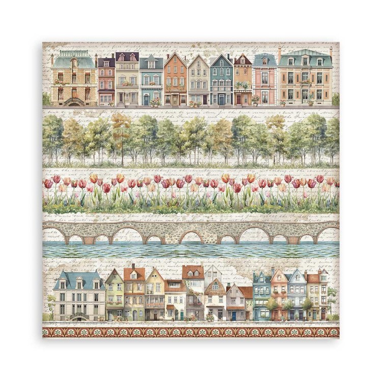 Zestaw papierów do scrapbookingu 20x20 Art of Travelling SBBSXB07 Stamperia