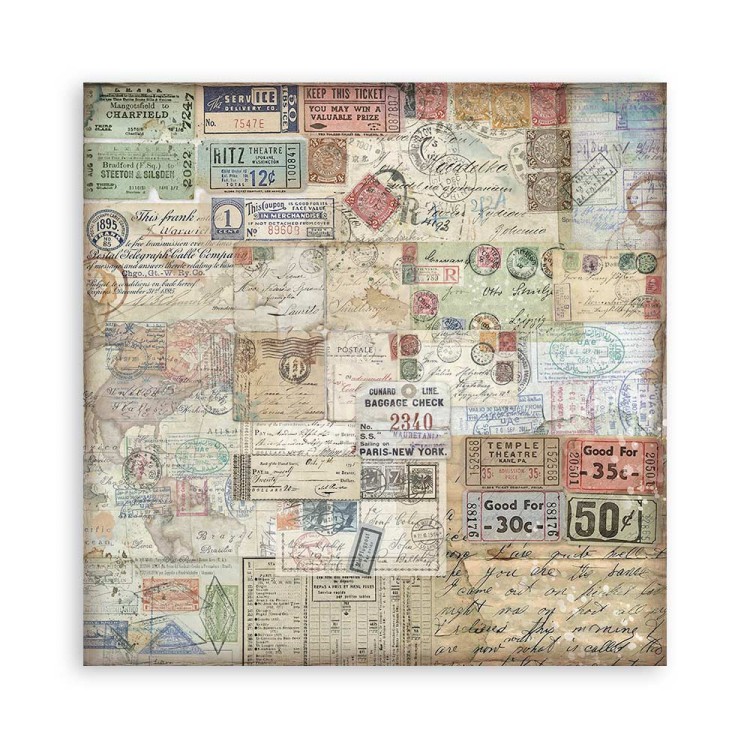 Zestaw papierów do scrapbookingu 20x20 Art of Travelling SBBSXB07 Stamperia