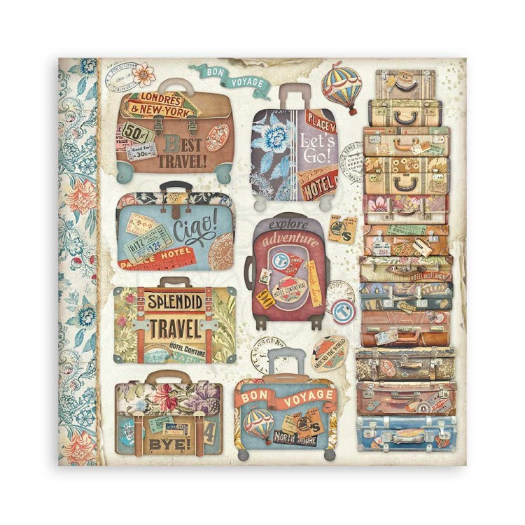 Zestaw papierów do scrapbookingu 20x20 Art of Travelling SBBSXB07 Stamperia