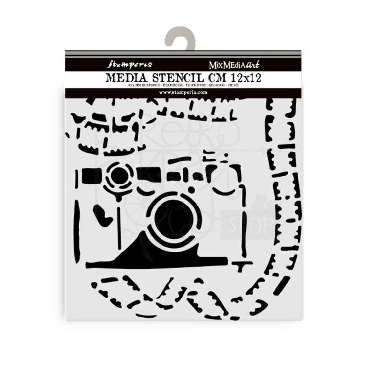 Szablon maska 12x12cm Art of Travelling Fotografia KSTDS09 Stamperia