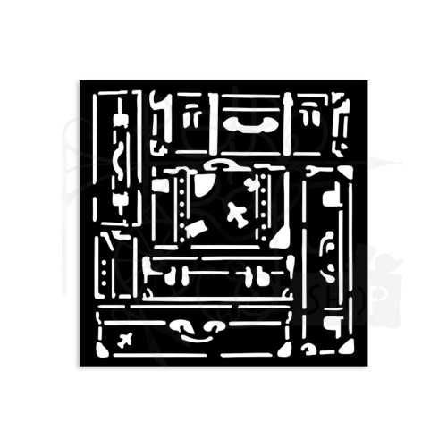 Szablon maska 12x12cm Art of Travelling Walizki KSTDS05 Stamperia