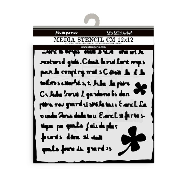 Szablon maska 12x12cm Art of Travelling List KSTDS03 Stamperia