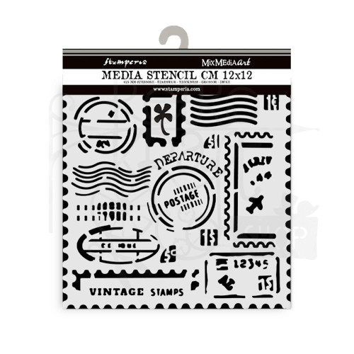 Szablon maska 12x12cm Art of Travelling Pieczątki KSTDS01 Stamperia