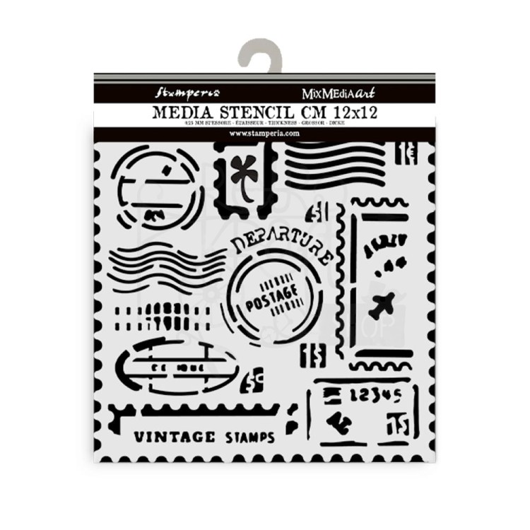 Szablon maska 12x12cm Art of Travelling Pieczątki KSTDS01 Stamperia