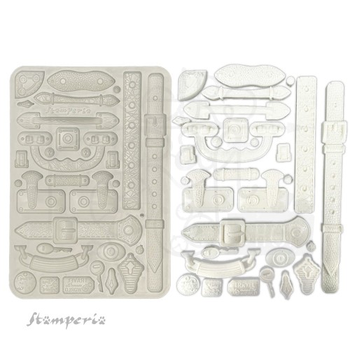 Foremka silikonowa A5 Art of Travelling Paski i uchwyty KACMA548 Stamperia