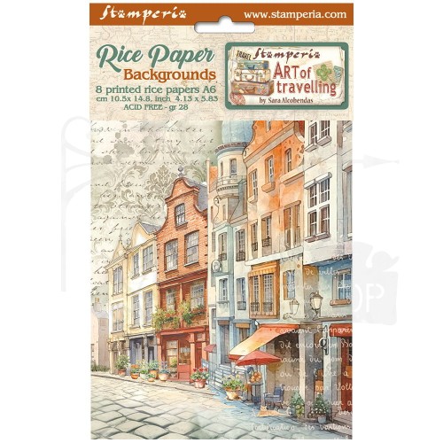 Papier ryżowy A6 Art of Travelling DFSAK6035 Stamperia
