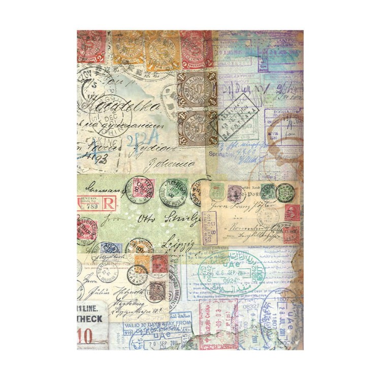 Papier ryżowy A6 Art of Travelling DFSAK6035 Stamperia