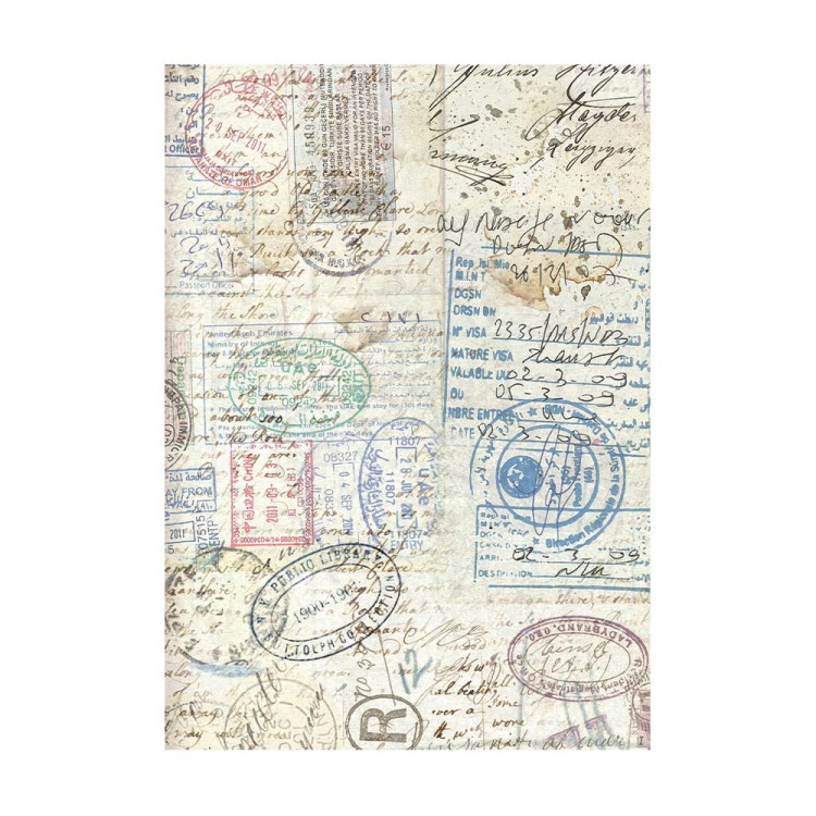 Papier ryżowy A6 Art of Travelling DFSAK6035 Stamperia