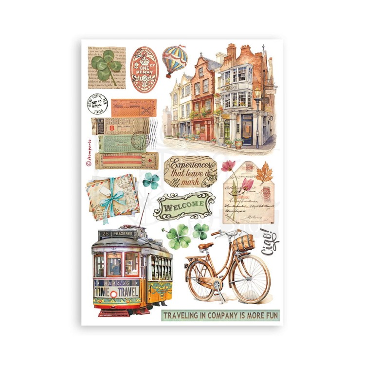 Papier washi A5 Art of Travelling SBW14 Stamperia