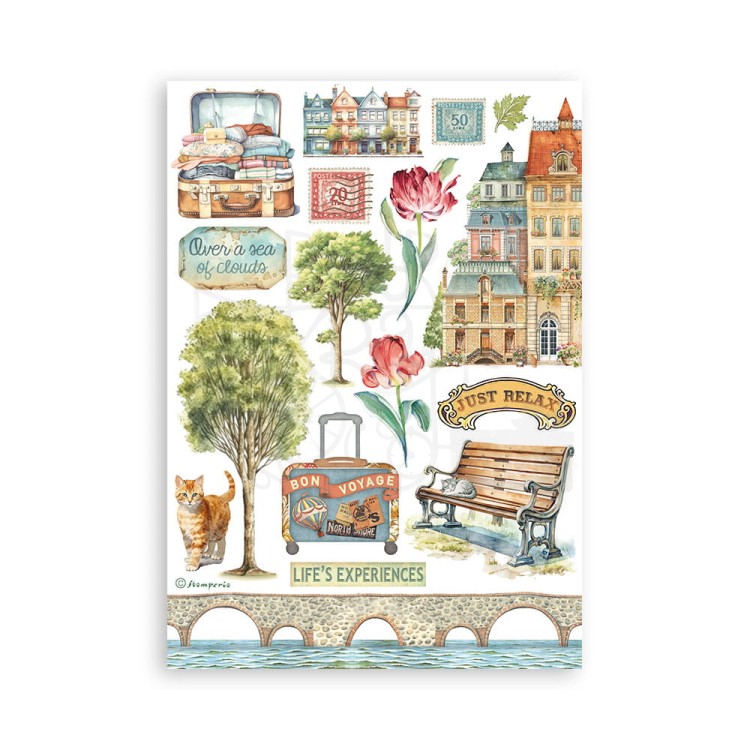 Papier washi A5 Art of Travelling SBW14 Stamperia