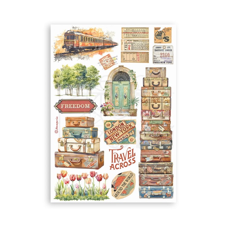 Papier washi A5 Art of Travelling SBW14 Stamperia