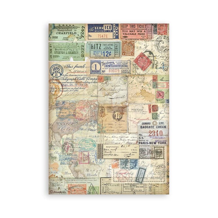 Papier washi A5 Art of Travelling SBW14 Stamperia