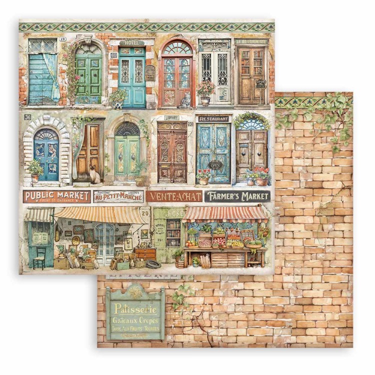 Zestaw papierów do scrapbookingu 20x20 Art of Travelling SBBS120 Stamperia