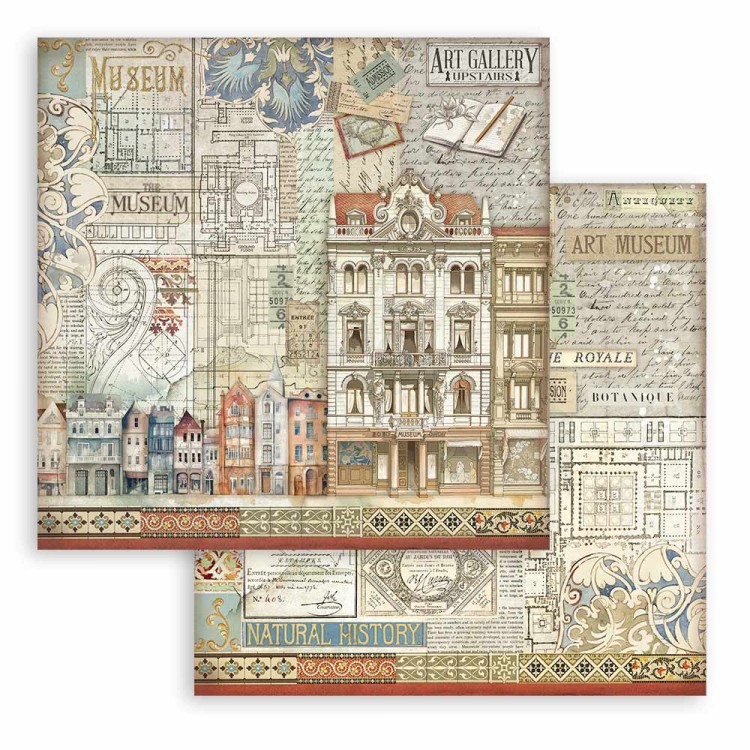 Zestaw papierów do scrapbookingu 20x20 Art of Travelling SBBS120 Stamperia