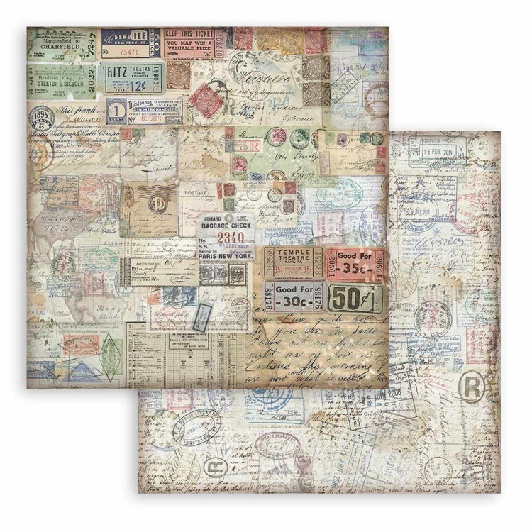Zestaw papierów do scrapbookingu 20x20 Art of Travelling SBBS120 Stamperia