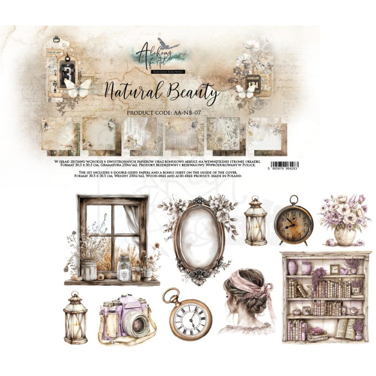 Zestaw papierów do scrapbookingu 30x30 Natural Beauty AA-NB-07 Alchemy of Art