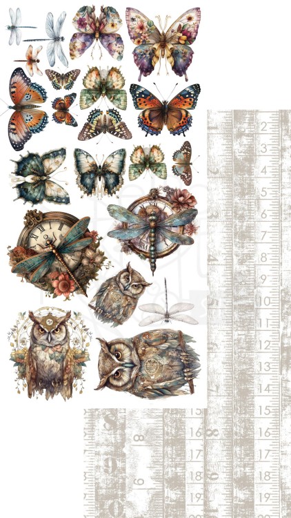 Zestaw papierów 15x30 dodatki do samodzielnego wycięcia Natural Beauty Junk Journal AA-NB-11 Alchemy of Art