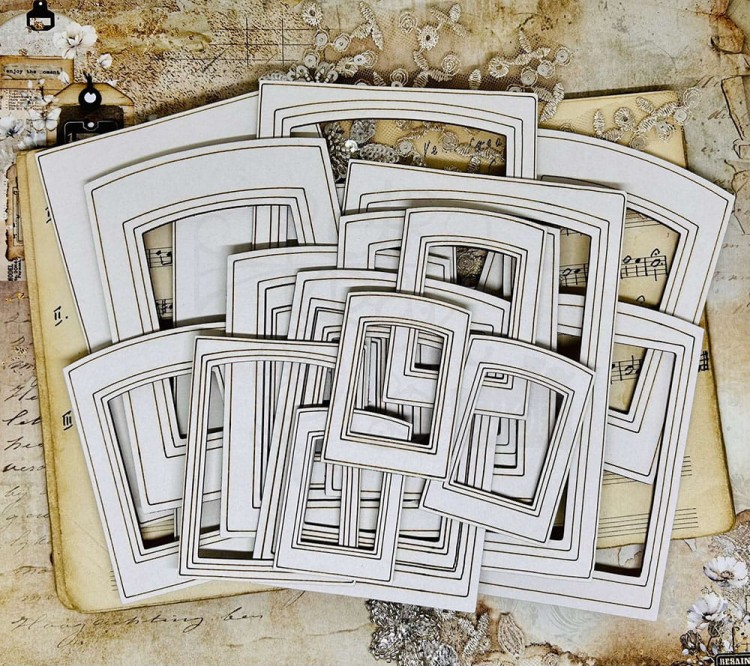 Zestaw tekturek - Ramki 18 szt AA-CH-NB-FRAME-01 Alchemy of Art