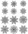 Stempel gumowy kauczukowy Mini Swirley Snowflakes CMS320 Tim Holtz Stampers Anonymous