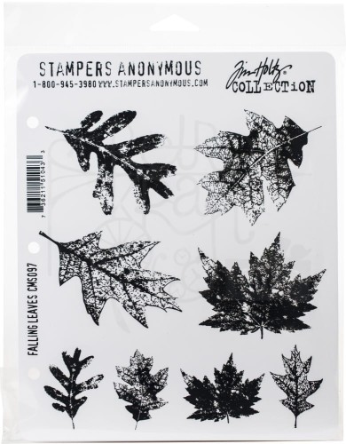 Stempel gumowy kauczukowy Falling Leaves CMS097 Tim Holtz Stampers Anonymous