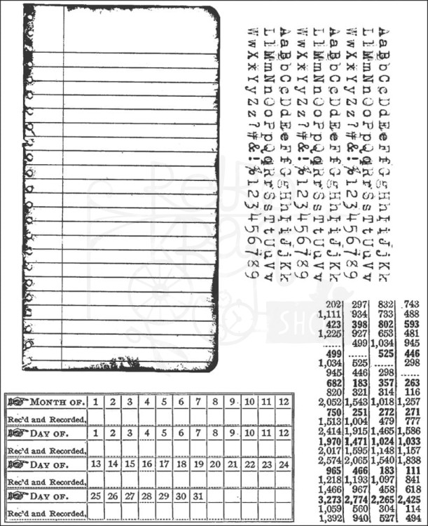 Stempel gumowy kauczukowy School Desk CMS057 Tim Holtz Stampers Anonymous