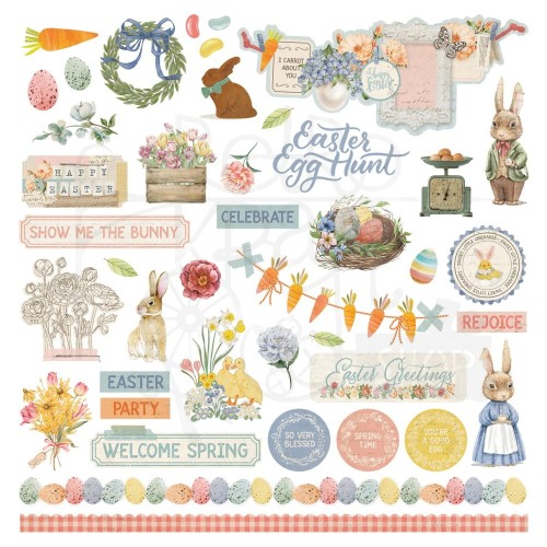 Naklejki papierowe Bunnies &amp; Blooms BUN3741 PhotoPlay