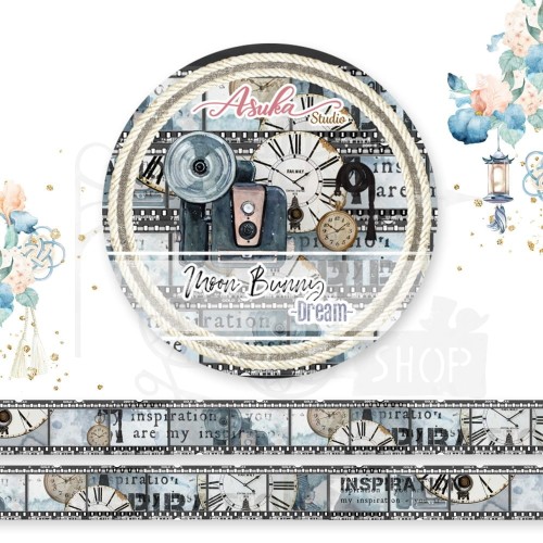 Taśma Washi Tape Moon Bunny 2 15mm x 5m MP-61249 Asuka Studio