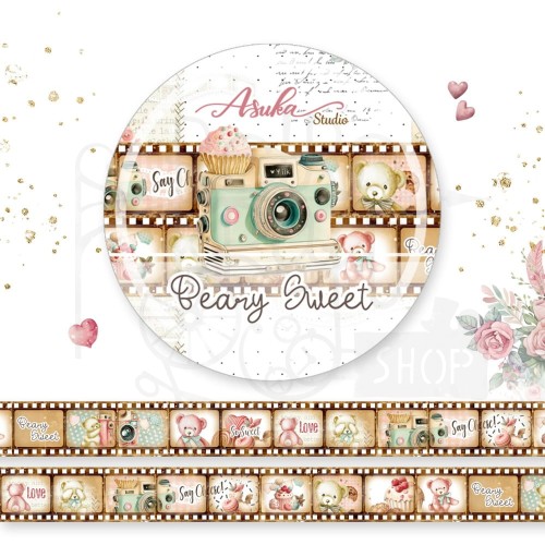 Taśma Washi Tape Beary Sweet 2 15mm x 5m MP-61227 Asuka Studio