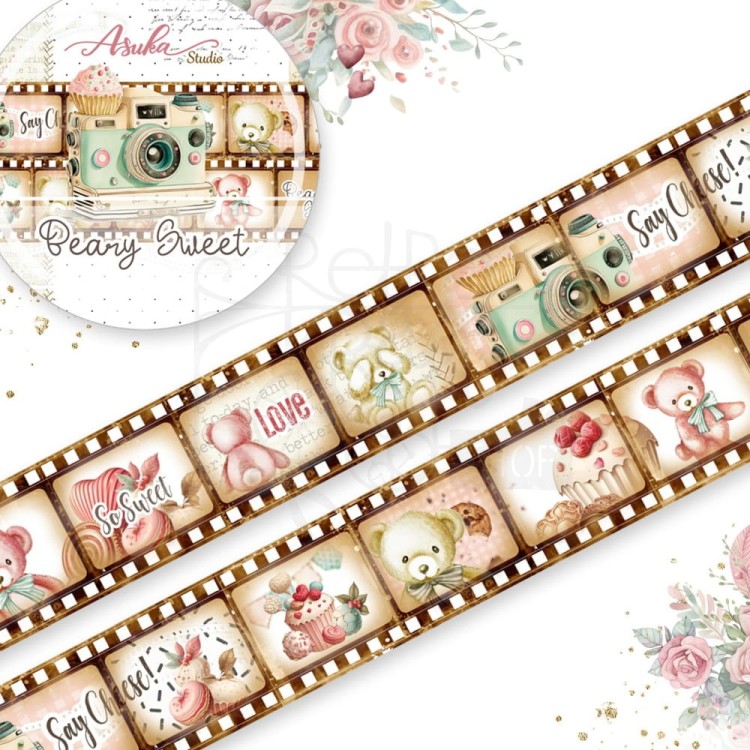 Taśma Washi Tape Beary Sweet 2 15mm x 5m MP-61227 Asuka Studio