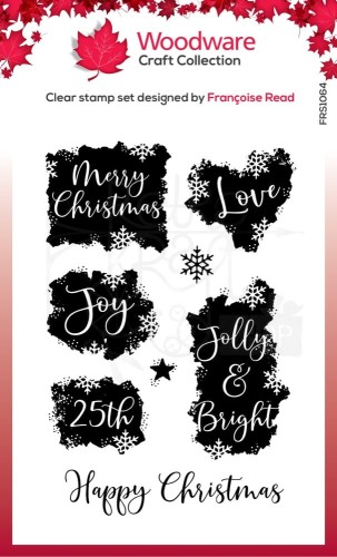 Stempel akrylowy Singles Christmas Patches FRS1064 Woodware Craft Collection