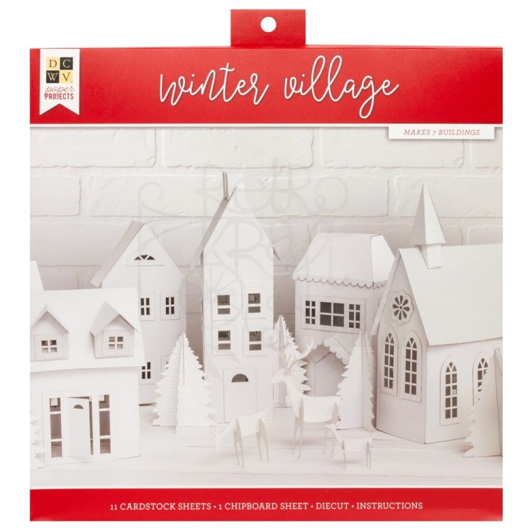 Zestaw Winter Village 7 domków do złożenia 34033355 DCWV