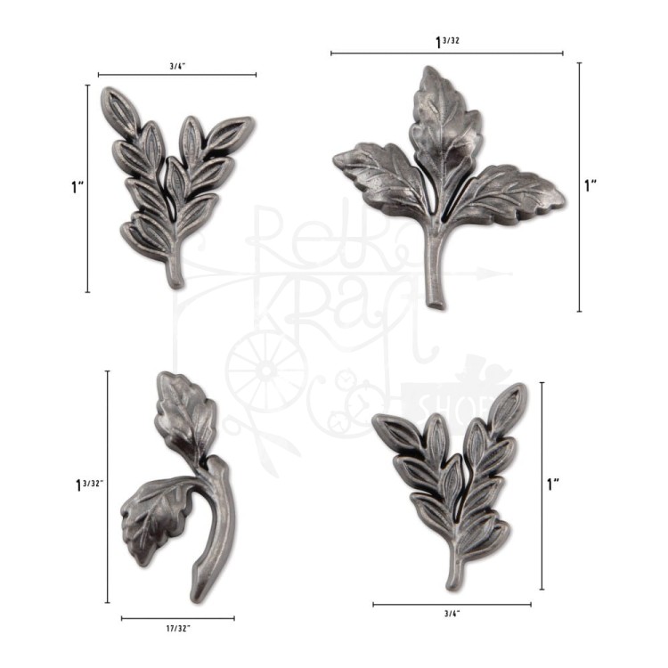 Ozdoby metalowe listki Idea-Ology Adornments Foliage TH94311 Tim Holtz