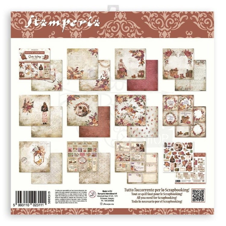 Zestaw papierów do scrapbookingu 15x15 Our Way SBBXS19 Stamperia