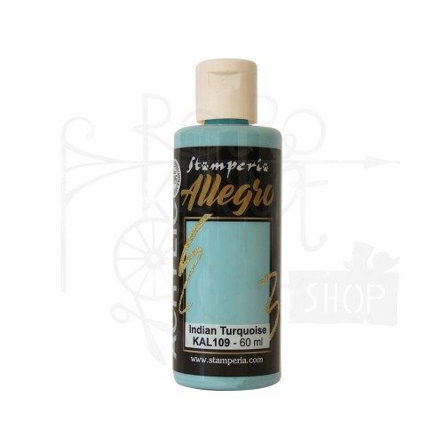 Farba akrylowa Allegro Indian Turquoise turkusowy 60ml KAL109 Stamperia