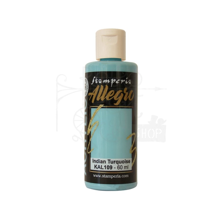 Farba akrylowa Allegro Indian Turquoise turkusowy 60ml KAL109 Stamperia