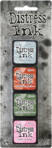 Zestaw 4 tuszów Tim Holtz Distress Mini Ink Pads - Kit 16 TDPK76339 Ranger