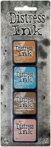 Zestaw 4 tuszów Tim Holtz Distress Mini Ink Pads - Kit 6 TDPK40361 Ranger