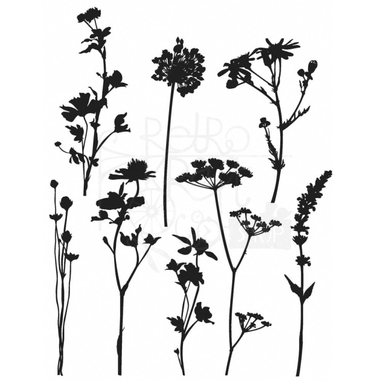 Stempel gumowy kauczukowy Wildflowers CMS253 Tim Holtz Stampers Anonymous