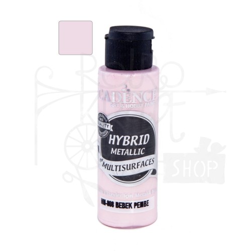 Farba akrylowa hybrydowa metalik Dziecięcy róż 70ml HM808-70 Cadence
